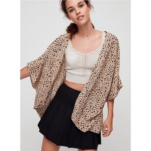 Aritzia Sunday Best resort tan cheetah print kimono xxs/xs oversz read!